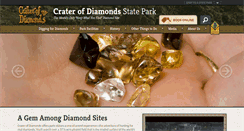 Desktop Screenshot of craterofdiamondsstatepark.com