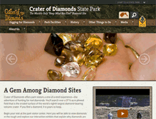 Tablet Screenshot of craterofdiamondsstatepark.com